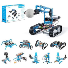 Makeblock mBot Ultimate Roboter Bauen 10 in 1, 160+ mehāniskās pamatnes Module für Programmierung Entwicklung, Programmierbarer Roboter Kompatibel mit Programmierung Scratch Arduino, MINT Spielzeug