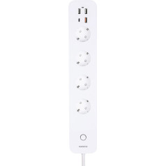 Alexa Multi Socket - Marmitek Power LI - WiFi - WiFi - 4 rozetes / 3 USB / 1 USB-C - Quick Charge 3.0 - Strāvas strāvas adapteris - aizsardzība pret pārspriegumu - enerģijas mērītājs - darbojas ar Google, Alexa