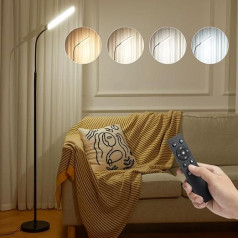 Grīdas lampa Dzīvojamā istaba Dimmable LED grīdas lampa Modern 18 W ar 4 krāsu temperatūrām, 1H taimera grīdas lampa ar tālvadības pulti un skārienvadību, lasīšanas lampa Grīdas lampa dzīvojamai istabai Guļamistaba Birojs