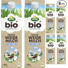 Arla svaigs ganību piens 1,5% govs piens 1000 ml x 6 gab.