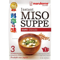 Marukome Instant Miso zupa (Japāna ar tofu, bez MNG, ātri pagatavojama) 1 x 57g