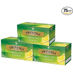 Twinings Thé Vert Citron tējas maisiņi 3 x 25 maisiņi (Zaļā tēja ar citronu)