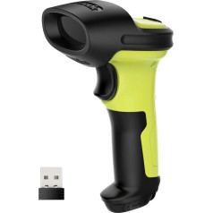 Inateck 2.4GHz Wireless Laser Barcode Scanner, 2600mAh Battery, 35m Range, Automatic Fast and Precise scanning, Working Time Approx. 15 Day, BCST-60