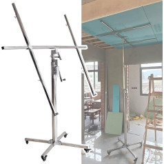 11 pēdu 12 pēdu drywall lifts, rullīšu pacēlājs, ratiņu domkrats - 165 mārciņu kravnesība, rokas lapu svārku pacēlājs, drywall lifts, viegla montāža - drywall paneļu pacēlājs ar regulējamu augstumu