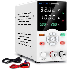WANPTEK POWER Laboratorijas barošanas avots 30V 10A Laboratorijas barošanas avots ar OCP aizsardzību/izvades pogu, regulējams barošanas avots (GC3010B (0-32V/0-10A))
