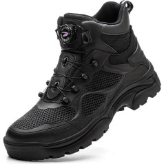 DKLOVIFU Arbeitsschuhe Damen Herren Frühling und Winter Knopfstiefel Anti- und Anti-Sohle Sohlenschuhe rutschfeste Arbeitsstiefel Exchange Herren Schuhe Fanartikel Herren Schuhe Sicherheitsschuhe