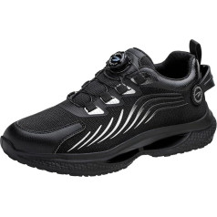 Darba apavi Unisex sporta elpojošs Rotary Knob ūdensnecaurlaidīgi drošības apavi Crews darba apavi Melni darba apavi Anti-Point drošības apavi Būvlaukuma apavi Drošības apavi, 07 Black