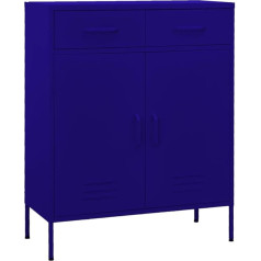 CCCINER Lagerschrank Marineblau 80x35x101,5 cm Stahl, Aufbewahren & Organisieren, Schließfächer