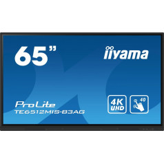 65 collu prolite te6512mis-b3ag 40pkt,ips,4k,24/7, 7h,wifi,vga,hdmi,usb-c,bluetooth,metal,8ms,vesa,2x16w