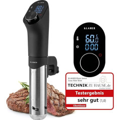 KLAMER Sous Vide Stick, 1200 W IPX7 ūdensnecaurlaidīgs 1200 W Sous Vide katls ar 3D cirkulāciju un 20-95°C temperatūras regulēšanu, lēnās gatavošanas taimera funkciju un LED displeju