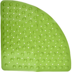 BUYGOO Dušas paklājs Neslīdošs vannas paklājs ar piesūcekni 55 cm ventilatora formas PVC neslīdošs paklājs pret pelējumu dušas paklājs Vannas paklājs ar drenāžas atveri dušai vai vannai