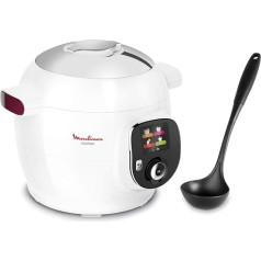 Moulinex Cookeo CE700100 Multicooker, 6 L, Soli-pa-pa-solim instrukcija, ātra gatavošana, balta krāsā