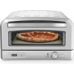 Cuisinart picu krāsns | Lietošanai iekštelpās | 5 minūšu laikā izceļas ar koksnes dedzināšanu | Picu komplekts iekļauts: Picas miziņa, griezējs, akmens un dziļa forma | Regulējams laiks un temperatūra līdz 400°C
