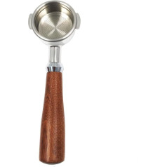ZAIED 2 ausis Portatīvais kafijas automāts Espresso, bezdibena Porta filtrs 58 mm ar filtru, nerūsējošā tērauda grozu un masīvkoka rokturi kafijai, sarkans