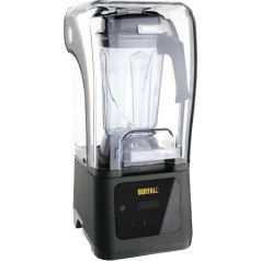 Buffalo 1,68 kW jaudīgs profesionāls digitālais rokas blenderis ar skaņu necaurlaidīgu korpusu 2,5 litri izturīgs nerūsējošā tērauda un plastmasas taimeris un pulsa funkcijas CY141