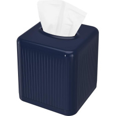 Livelab Tissue BoxCover ar pamatni, kvadrātveida plastmasas audumu kastes turētājs, dekoratīvā auduma kaste, moderns papīra dozators vannas istabai, tualetes galdiem,