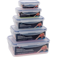 Maturi 5-Piece Plastic Airtight Food Storage Container Set