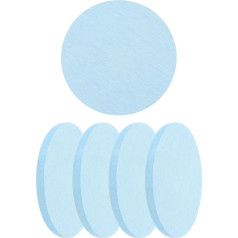 Wasserabsorbierende Kieselgur-Untersetzer, 10,2 x 10,2 cm, rund, wasserabsorbierendes Steintablett für Pflanzen und Kosmetikflaschen, Seifenschale (blau), 5 Stück