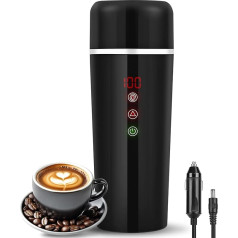 Ceļojumu tējkanna maza 420 ml, Diealles Shine 316 nerūsējošā tērauda mini tējkanna ceļošanai, tējkanna ar temperatūras iestatījumu un maisītāju, automātiskā izslēgšanās kravas automašīnas tējkanna siltuma izolācijai