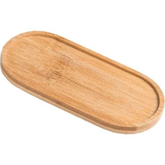 Fenteer Koka Vanity Basin ziepju dozators paplāte ar bāzi Countertop organizators turētājs ziepju turētājs Vannas istabas paplāte virtuves izlietnes vannas istabai Mājas ovāls