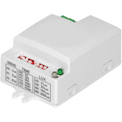 Mikroviļņu kustības detektors mini, 360°/180°, ar džempera kontroli, IP20, 1200 W