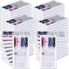 Leyndo 60 Boxen Quick Fix Nähset, Vorgewindenadel-Set, persönliche Nadel und Faden, Reparaturset, Reiseset für Weihnachten, Stoffreparatur, Haushaltsbedarf (zufällige Farbe, 6 Fäden)