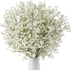 Oairse Mākslīgais Baby Breath Gypsophila pušķi 10 gabali Mākslīgie Gypsophila ziedi kāzu pusei partija DIY ziedu sakārtošana Mājas apdare