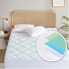 Degrees of Comfort Memory Foam Mattress Topper Super King Mattress Topper ar mīkstu bambusa pārvalku ar īpaši dziļu kabatu elpojošu ādai draudzīgu matrača pārvalku 180 x 200 cm