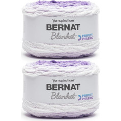 Bernat Blanket Perfect Phasing Dark Orchid Cake dzija 2 Pack 10,5oz 100% poliestera 6 Super Bulky 220 Yards adīšanai, tamborēšanai, amatniecībai un Amigurumi Chunky Chenille dzija