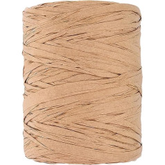 GSHLLO 100m Raffia dāvanu iesaiņošanas lente, amatniecības papīra lente, grozu veidošana, papīra amatniecības auklas iesaiņošanas lente, dekoratīvā papīra virtene festivāla dekorēšanai, lins