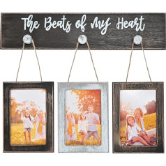 Donmills 4x6 Picture Frame Hanging Multiple Triple Collage Display for Wall Farmhouse Rustic Vintage Picture Frame ar HD Plexiglass Picture Frame Sienas dekori sienas dekori