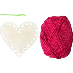 GZBMEZS Valentinstag-Bastelset Aus Holz, Handgefertigtes Gehäkeltes Holzboden-Set Mit Baumwollfaden Und Nadel Für Valentinstag, Muttertagsdekoration