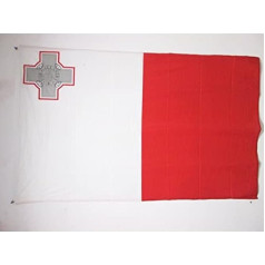 AZ FLAG MALTA FLAG 3' x 5' Ārējai lietošanai - MALTESE FLAGS 90 x 150 cm - BANNER 3x5 ft Trikotāžas poliesteris