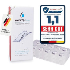 smardy 60 ātrās testēšanas tabletes Phenol Red (pH tests) Shake Tester dzeramā ūdens testēšanas rezerves tabletes Ūdens kvalitātes ūdens testēšanas tabletes dzeramajam ūdenim Akvārijs Baseins