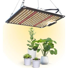 Mobiclinic®, Augu lampa, GrowLight, 700 W, pilna spektra, ar iespēju regulēt apgaismojumu 10 līmeņos, LED High End, Eiropas zīmols, aptumšošanas funkcija, efektivitāte 2,8 mmol/J, telpaugi, dārzeņi, ziedi