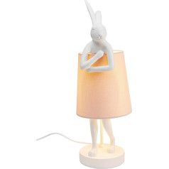 Kare Design galda lampa Animal Rabbit Pink/White, trušu gaisma, galda lampa, nakts lampa, dzīvnieku motīvs, galda lampa bērniem, rokturis ar slēdzi uz kabeļa, spuldze nav iekļauta, 50 x 17 x 20 cm