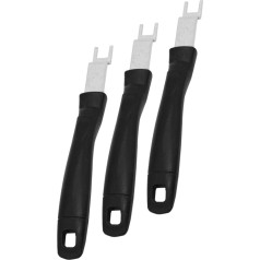 Generisch 3St Grillrost küchengeräte küchenutensilien Grillplattenheber Brecheisen für die Backform Backformen Werkzeug praktischer Grillheber Grillgreifer Universal- schwarzer Griff Gitter