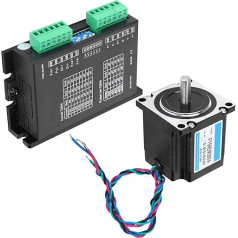 Stepper motors, 24V/3A Nema 23 2 fāžu Stepper motors ar Stepper motora draiveri, 1NM 1,8 ° augsta industriālā vadības soļu, elektromotoru vadības ierīces