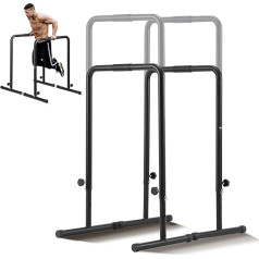 Dip Bars Dip Stand stacija ar regulējamu augstumu, 200 kg fitnesa treniņu dip bar stacija, stabilizators, paralēlais Push Up statīvs, paralēlo stieņu stiprināšanas treniņš mājas sporta zālē