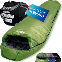 EXPLORER® Grönland guļammaiss -23°C -5°C [350GSM] 3-4 sezonas Ziemas mumija guļammaiss pieaugušajiem [1900g] 230 x 82 x 55 cm Ideāli piemērots atpūtai, kempingiem, pārgājieniem un ceļojumiem