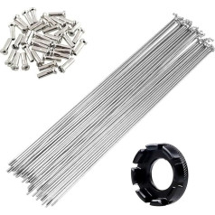YLME 36 velosipēdu spieķi, 13G 2,2 mm velosipēdu spieķi ar uzgaļiem, 80-270 mm velosipēdu tērauda spieķi velosipēdu e-velosipēdam