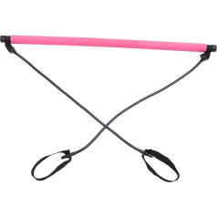 Garneck 1 x Joga Stick Portable Training Device Pulling Set Pilates Fitness Bar Pull Rope Bodybuilding Yoga Stick Fitness Stick Training Bar Training Bar Training Bar Exercise Bar Pink