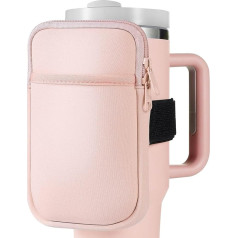 iBuneerly Stenlija kausa 40/850ml ūdens pudeles soma Stenlija kausa piederumiem, uzlabota, liela izmēra, dubulta neslīdoša Stenlija kausa kabata telefonam, kartēm, atslēgām