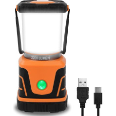 Flintronic 2200 lūmenu LED kempinga lampa, 6000 mAh akumulatora LED kempinga laterna, 4 gaismas režīmi, dimmējams prožektors, IP54 kempinga lampas, ar akumulatoru darbināma avārijas lampa, kempingam, ārkārtas situācijām, elektroenerģijai