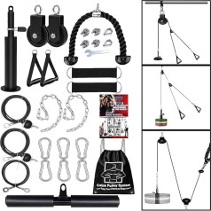 Taeku Pulley Fitness, uzlabota svara skrūvju sistēma LAT Pull Down Biceps Curl Triceps Arm Training Svara plāksnes sistēma Papildu ierīces DIY sporta zālei