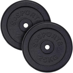 ScSPORTS® Svaru plāksnes - atsevišķas / komplekts, diametrs 30/31 mm, čuguns, svaru izvēle - svaru plāksnes, svaru plāksnes komplekts, svaru atsvari, fitnesa diski, atsvari hantelei