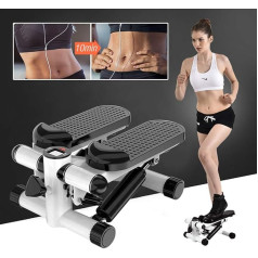 Willonin Stepper ar LCD displeju un barošanas virvēm, Stepper ar soļu sildītāju, 2 paplašinātāji, fitnesa ierīce mājai, daudzfunkcionāls Stepper kardio fitnesam