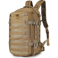 Selighting Military Backpack Tactical Backpack Waterproof Molle System Outdoor Hiking Trekking Backpack Capacity for Travel Camping, a-brown, Outdoor