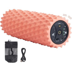 XCOOL vibrācijas putu veltnis, 5 ātrumu muguras veltnis muguras sāpēm, augsta blīvuma masāžas veltnis muskuļiem, dziļu audu mīksto putu veltnis mugurai, muskuļu masāžai, vingrinājumiem,