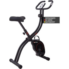 AsVIVA Exercise Bike H14 Compact I Salokāms X-Bike | Mājas trenažieris ar magnētisko motoru un pulsa mērīšanu I Sporta dators treniņu informācijai I Manuāli regulējama pretestība | Max. Svara slodze